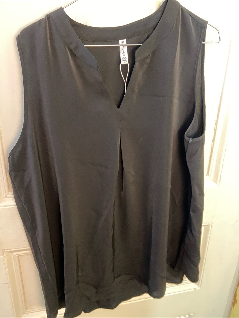 Sleeveless V-Neck Black Camisole Tank by Sonoma